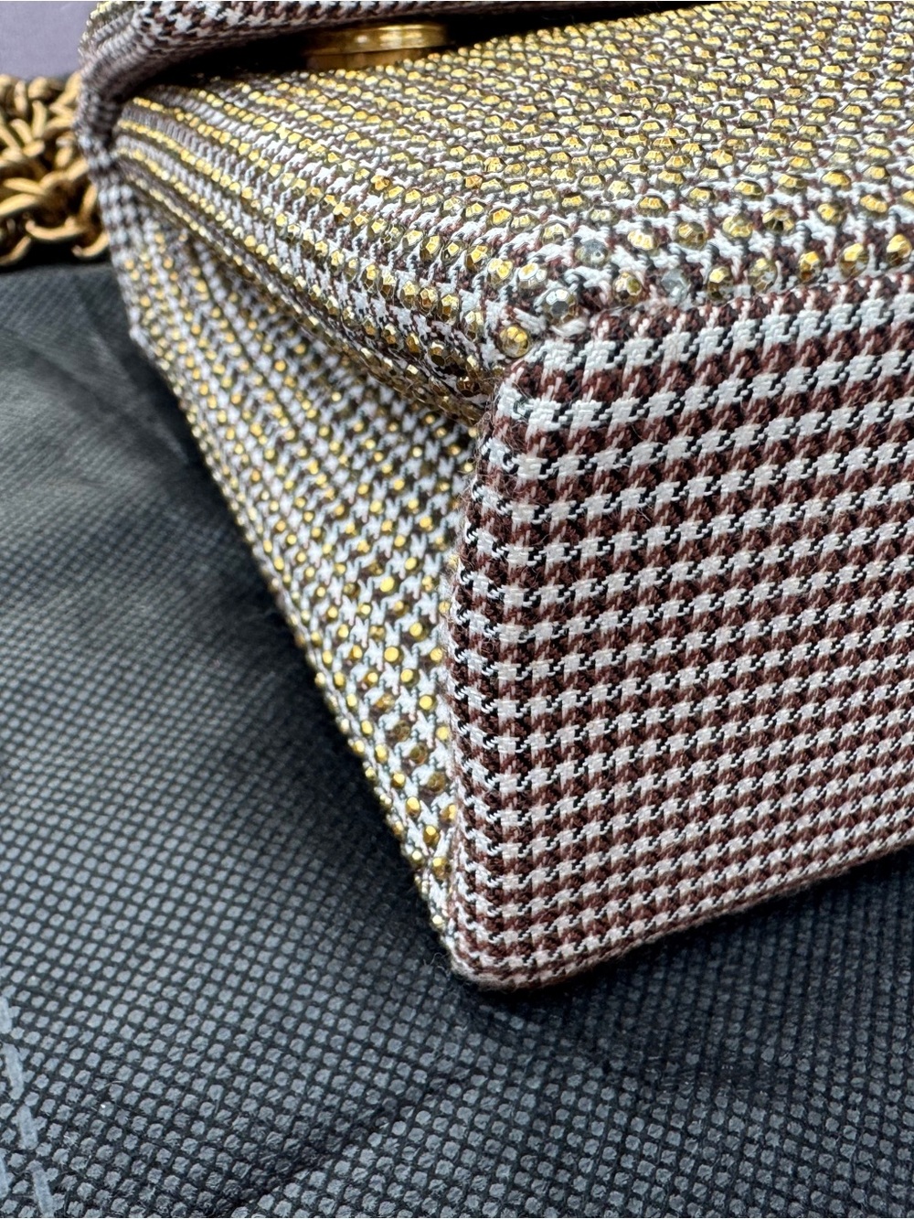 NWT Kurt Geiger Mini Kensington Crystal Houndstooth Shoulder Crossbody Bag - Picture 6 of 16